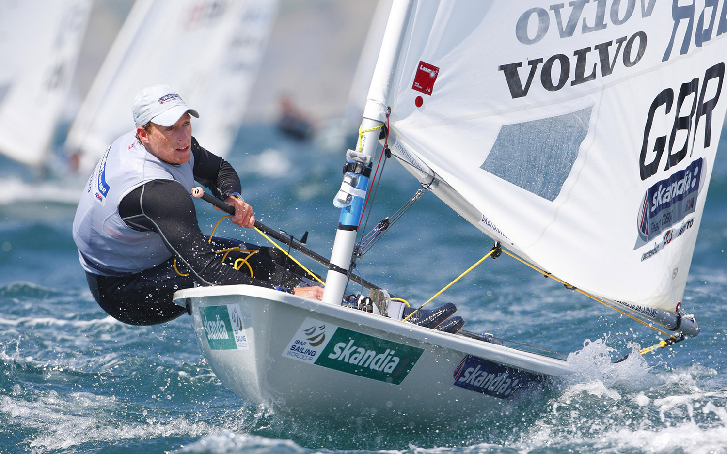 Olympic Gold Medallist Paul Goodison In Action In His Laser Dinghy During Day Two Of The Skandia Sail For Gold Regatta In Dorset.